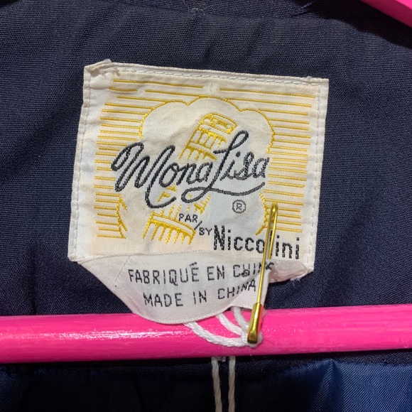 Navy Blue Vintage Trench with Maroon Buttons 

Brand: MonaLisa by Niccolini - Picture 4 of 6